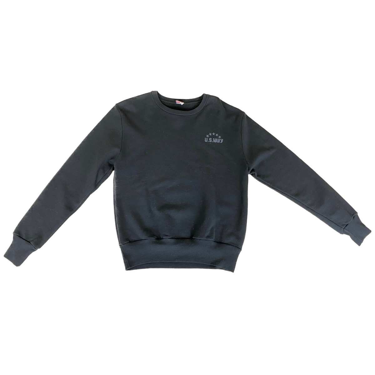 【40％OFF】VOLN / CREW NECK SWEAT / U.S. WAVY / BLACK ボルン クールネック スウェット ユーエス ウェイビー ブラック 長袖 裏起毛 サーフィン